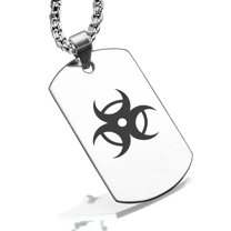 Stainless Steel Four Horsemen of the Apocalypse (Pestilence) Dog Tag Pendant Necklace