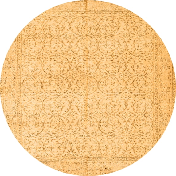 Ahgly Company Indoor Round Persian Orange Traditional Area Rugs, 5' Round