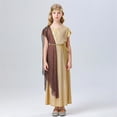 thumbnail image 4 of EnJoCho Girls Ancient Greek Roman Princess Dress - Gold Toga Dress for Halloween, Mythology Cos-play, Themed Par𝗍y Outfit, 4 of 9