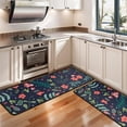 thumbnail image 3 of Kitchen Rugs Sets Of 2,Pioneer Flower Floral Print Pattern Anti Fatigue Kitchen Mat Rugs Non Slip Washable,Decorative Kitchen Floor Mats for Kitchen,Sink,Laundry,17"x47"+17"x47", 3 of 5