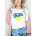 thumbnail image 7 of Heartbeat Blue Yellow Women Print T-shirt Girl Y2K Short Sleeve Tee Tops Lady 90S Sweetshirts Female Harajuku Clothing, 7 of 7