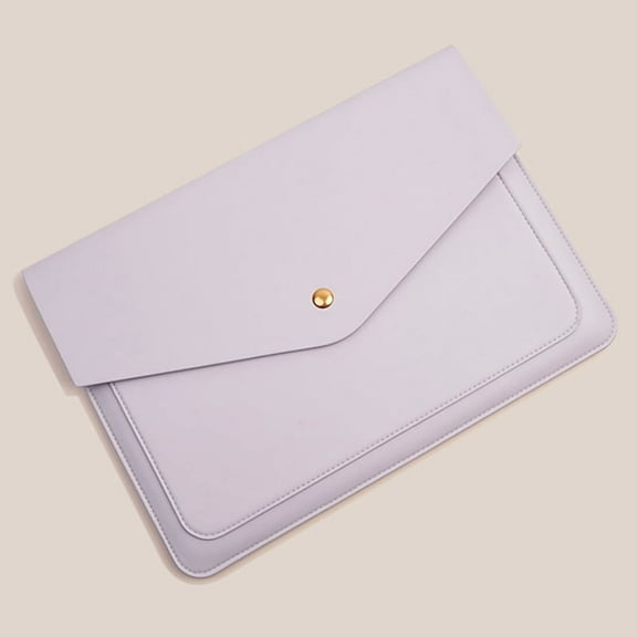 MingX Macbook Laptop Sleeve for Mac Pro Air 13/15/16 PU Leather Computer Bag (Light Purple,Old 13.3 Macbook Air)