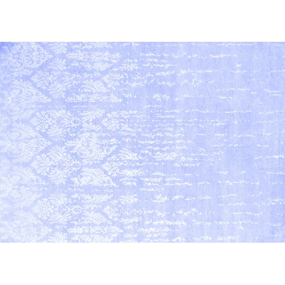 Ahgly Company Machine Washable Indoor Rectangle Solid Blue Modern Area Rugs, 2' x 3'