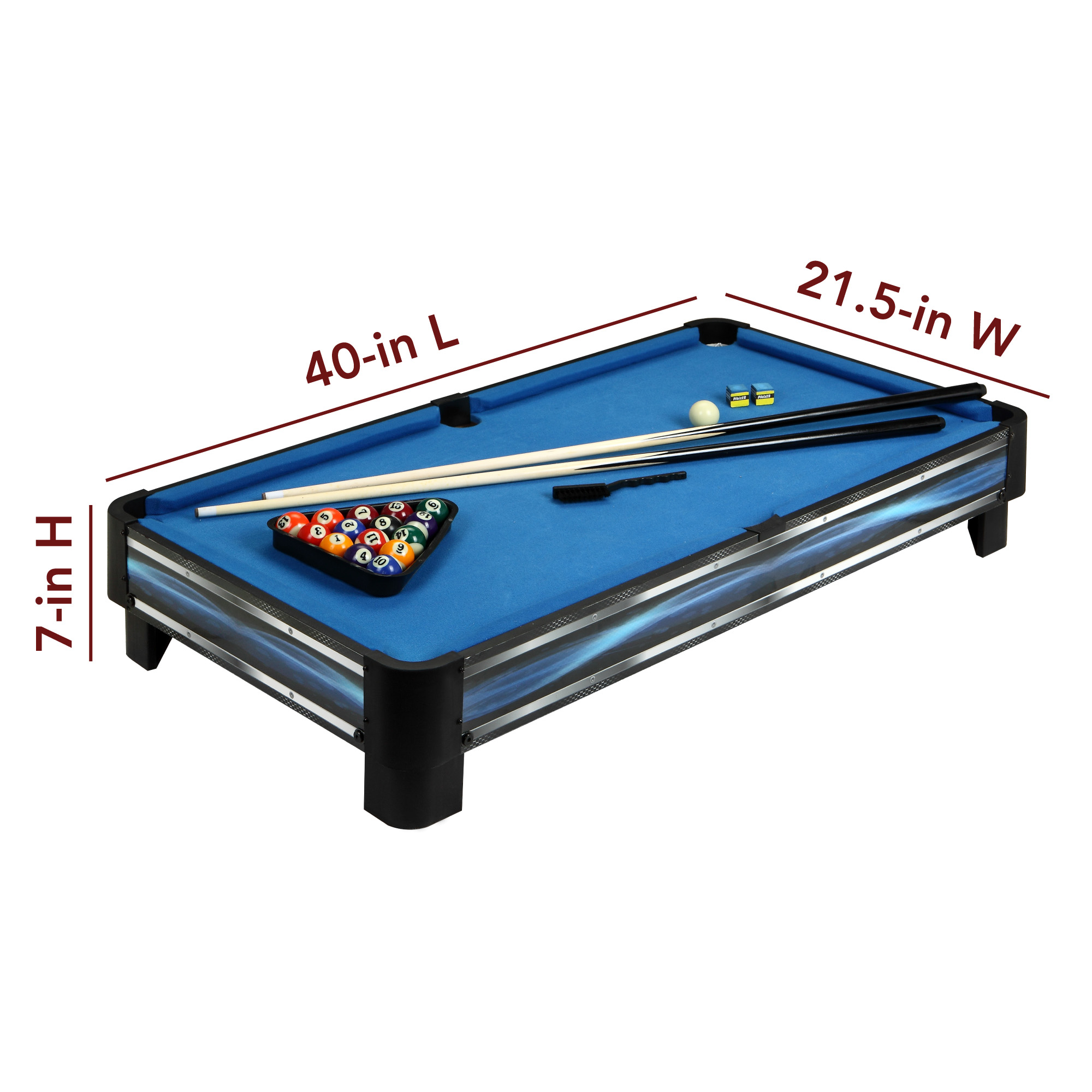Hathaway Breakout Tabletop Pool Table, 40 In. Blue - image 5 of 7