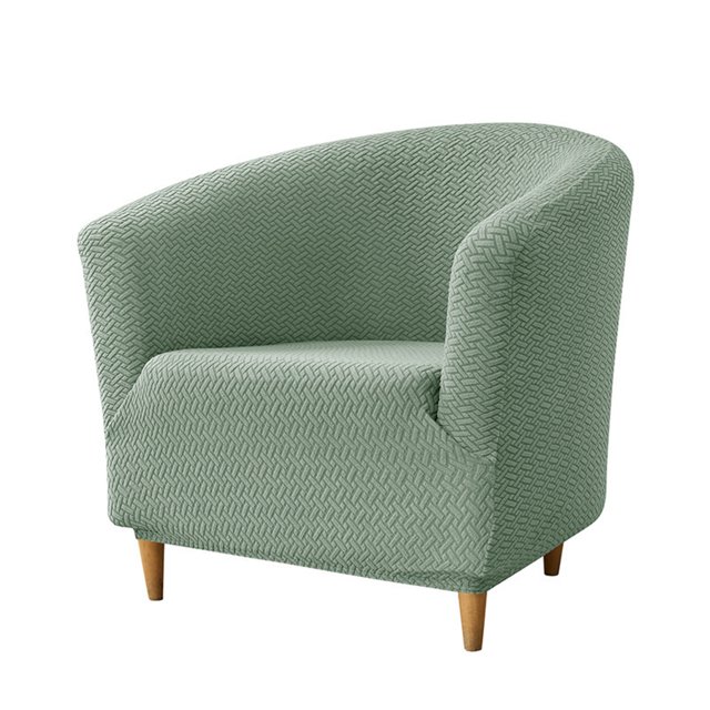 BKER Housse de Sofa Élastique en Jacquard en Forme de T Housse Ronde Housse Maison