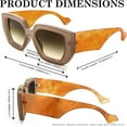 thumbnail image 6 of FEISEDY Oversized Square Sunglasses for Women Men Thick Frame Shades B4074, 6 of 17