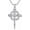 Silver, variant on Nail Cross Necklace 925 Sterling Silver/18K Gold Plated/Black Christian Cross Pendant Jewelry for Men Women, with Stainless Steel Chain 22+2 Inch