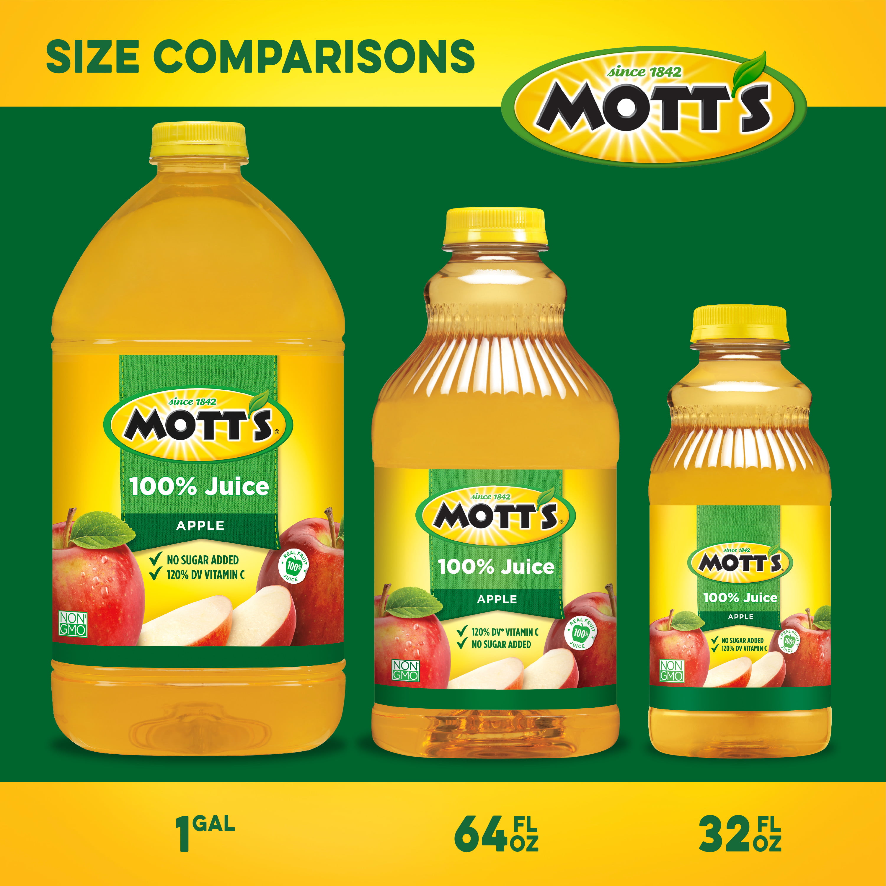 Mott's 100% Original Apple Juice, 64 fl oz bottle - Walmart.com