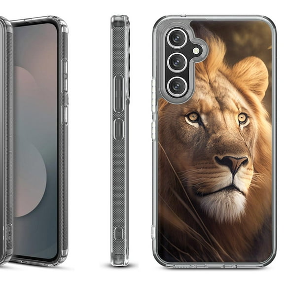 Shockproof Protective Phone Case Cover for Samsung Galaxy S25 FE, by OneToughShield - Lion