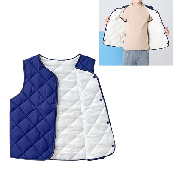 Little Boys Girls Puffer Vest Boys Vest Light Weight Down Vest with Button Down Puffer Jacket Sleeveless Kids Puffer Jacket 3-4 Years