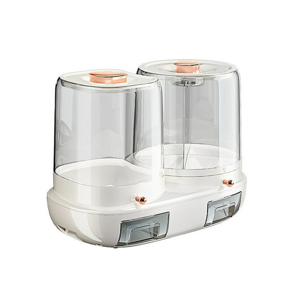 Moyic Caja de almacenamiento transparente para alimentos, organizador de cacahuetes, granos de café y arroz, caja de granos de gran Organizadores de utensilios de cocina Blanco