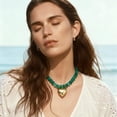 thumbnail image 6 of Leaf Resin Chunky Beaded Necklace for Women, Simple Modern Style Necklace Jewelry Accessory, 6 of 11