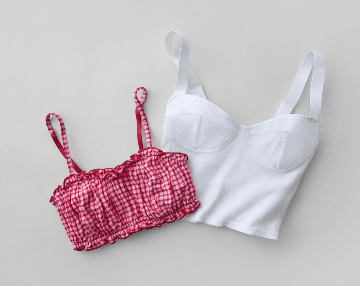 No Boundaries Ruched Woven Bralette, Women's XS-XXXL
