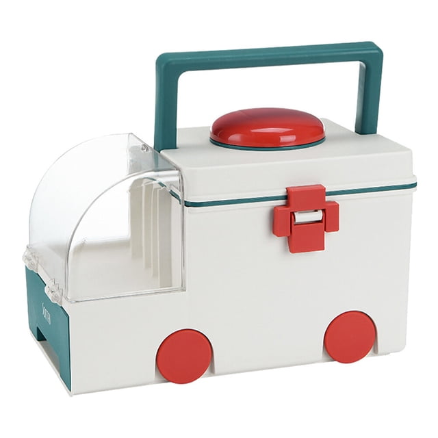 First Aid Storage Box Plastic Family Medicine Storage Case Household Drug Holder