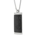 thumbnail image 3 of BIG Jewelry Co Men's Stainless Steel and Carbon Fiber Tag Pendant Necklace, 3 of 5
