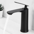 thumbnail image 4 of Elegante grifo de lavabo de latón: baño de control de agua fría y caliente de una sola manija, 4 of 11
