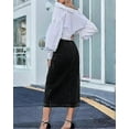 thumbnail image 4 of Jupe Longue en Denim Taille Haute Lavée avec Boutons, 4 of 5
