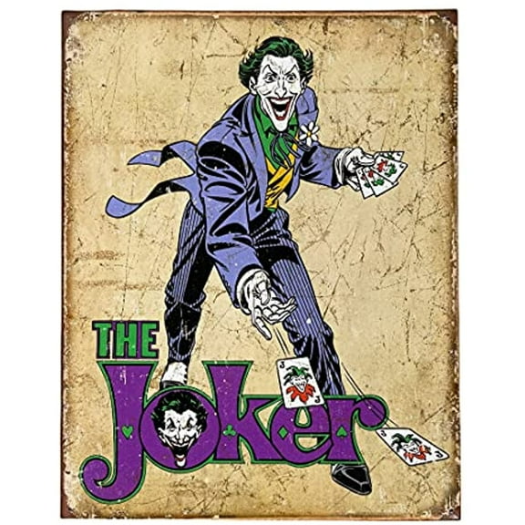 Urbalabs Batman The Joker Superhero Comic Decor Metal Tin Bar Decor Signs Decoration 12 x 16 inch Metal Sign for Bedroom Garden Patio Wall Art 12x 16 Home Decor Made In USA