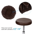 thumbnail image 3 of Uxcell Bar Stool Cover, PU Stool Cushion Cover for 12"-14" Chair, Coffee Brown, 3 of 5