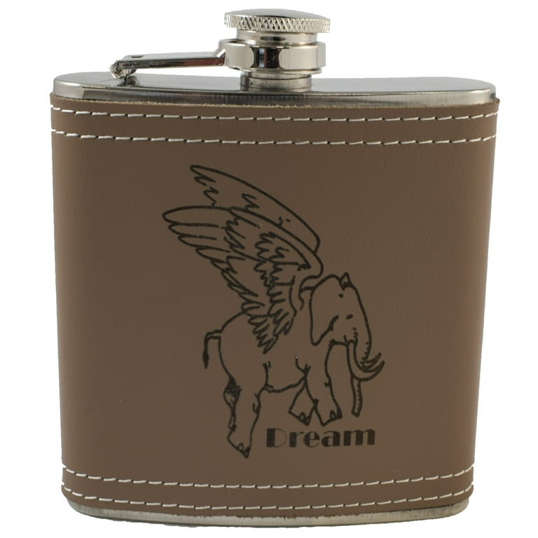 6oz Elephant Leather Flask 6oz Elephant Leather Flask