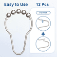 thumbnail image 5 of Accesorios robustos para uso intensivo, ganchos de cortina de ducha de acero inoxidable de primera calidad con acción de deslizamiento libre para un funcionamiento suave en cualquier entorno de baño, 5 of 5