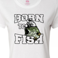 thumbnail image 4 of Inktastic Born to Fish Women's T-Shirt, 4 of 5