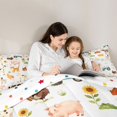 thumbnail image 4 of Manfei Watercolor Farm Twin Comforter Sets, Rustic Cow Animal Bedding Set, White, Polkadot Reversible, 2 Pieces, 1 Comforter and 1 Pillowcase, 4 of 7