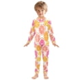thumbnail image 6 of FORMRS Long Sleeve Top and Pants Pajama Set for Niños 2-Piece Sleepwear, Sizes 18M-8Y, Orange Grapefruit Slices, 6 of 6