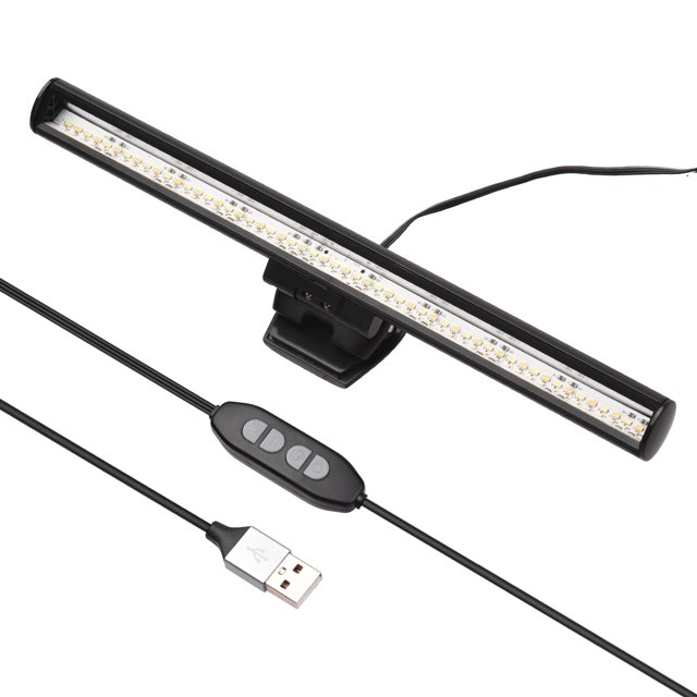 Zootealy 26cm Computer Screen Monitor Light Bar E-Reading Lamp with Bi-Color Temperature 2800K-6500K 10 Levels of Adjustable Brightness for Laptop Desktop Office Home