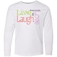 thumbnail image 3 of Inktastic Live, Laugh, Love Long Sleeve Youth T-Shirt, 3 of 5