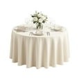 thumbnail image 2 of 120" Round Polyester Tablecloth Ivory- 1pc. for Home décor, Weddings, Party events, or Restaurants., 2 of 6