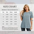 thumbnail image 4 of SWQZVT Womens Shorts Sleeve Tops Summer Button Crewneck Shirts for Women Casual Loose Fit Solid Basic Tshirts XL, 4 of 9