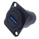 thumbnail image 4 of Conector de montaje en Panel USB3.0 hembra a hembra, transmisión de datos estable, enchufe USB tipo D para Panel de gabinete 86, carcasa negra, 4 of 10
