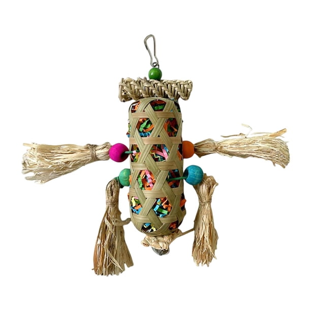 Juguetes para masticar pájaros, juguete para pájaros, jaula para pájaros, juguete colgante, juguete para loros, periquitos de pájaros grandes