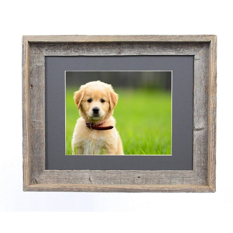 11x14 Reclaimed Frame with Wooden Mat