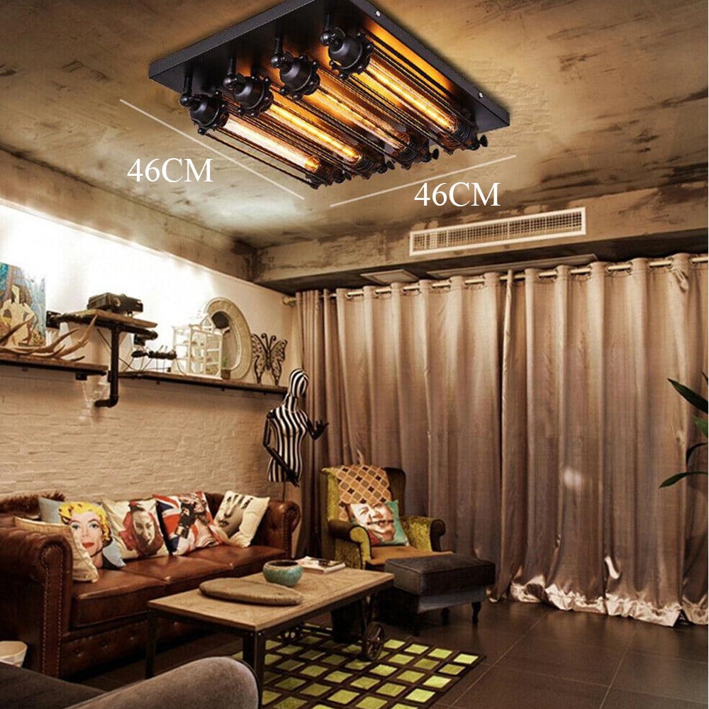 1 PCS Metal Lighting Fixture, Ceiling Light Fixture, Industrial Style Light Fixture, Voltage: 110V, 60Hz, Switch Type: Wall Switch (Not Included)