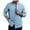 Light Blue, variant on fatyb Mens Long Sleeve Shirts Button down Cotton Shirts Casual Stand Collar Loose Tshirts with Pocket