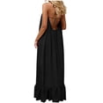 thumbnail image 7 of Rciityk Nightgowns for Women Cotton Linen Sleeveless Low Back House Dress Casual Loose Adjustable Cami Sleep Dress Solid Color Soft Nightdress Loungewear, 7 of 7