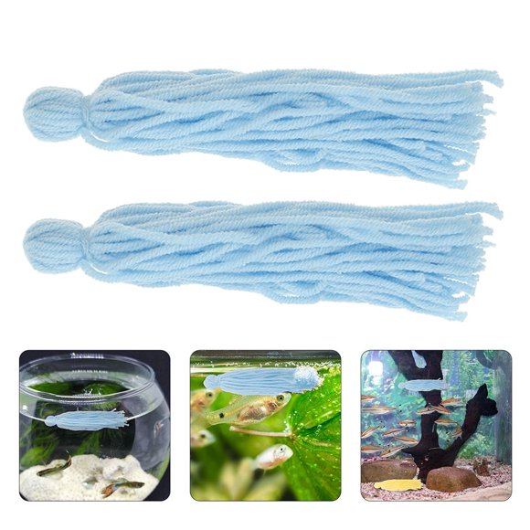 UPGRATOR 8Ud Mop Para De Peces Material Resistente Color Azul Ideal Para Reproducción