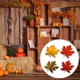 thumbnail image 2 of 10Pieces Colorful Plastic Maple Leaf With Natural Look For DIY Art Projects And Festival Decorations Multicolor, 2 of 5