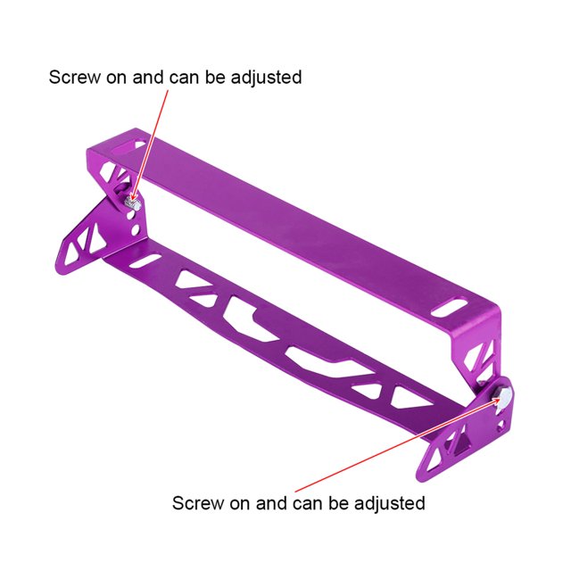 Adjustable Aluminum License Plate Frame, with Polished Surface, Universal Car Styling Racing Number Holder, Lightweight and Rustless for Most Cars