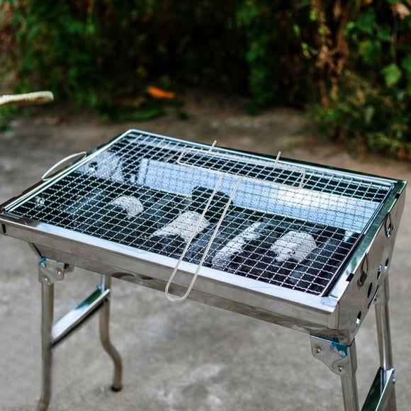 DEEPCRAFF 1Pcs Lantern Shaped Japanese Design Roasting Rack Silver Stainless Steel For Chicken Grilling