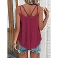thumbnail image 2 of Womens Spaghetti Strap Tank Tops Eyelet Embroidery Flowy Shirts Crew Neck Sleeveless Tops Dressy Casual Flowy Summer Shirts, 2 of 3