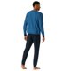 thumbnail image 3 of UNCOVER by SCHIESSER Pijama para hombre, conjunto de 2 piezas - largo, cuello redondo, algodón, liso/estampado Azul S (Small), 3 of 6
