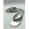 Pre-Owned Bernardo Silver Size 7.5 Thong Sandals