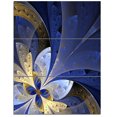 thumbnail image 2 of Blue and Yellow Large Fractal Pattern - Floral Canvas Art Print, 2 of 3