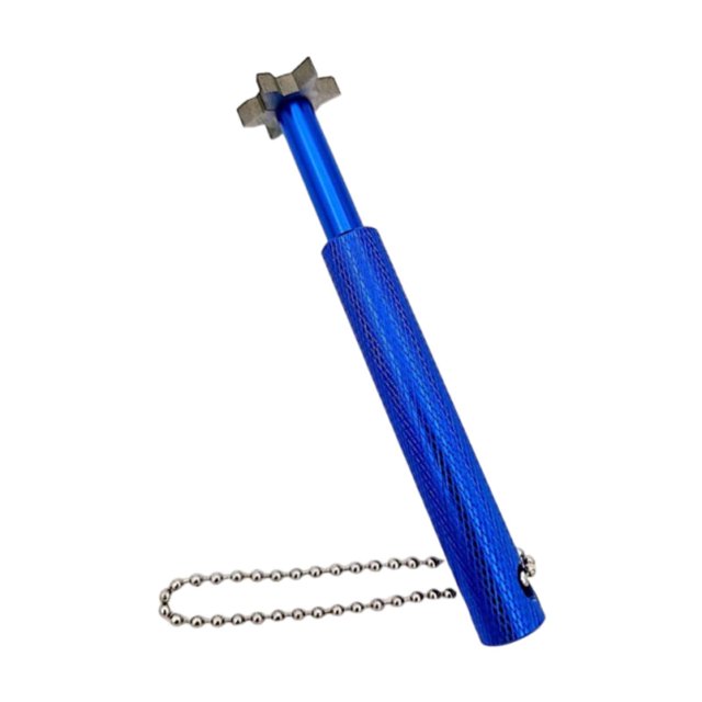 r de ranuras para palos de golf, 6 cabezales, limpiador portátil de aleación de aluminio Azul
