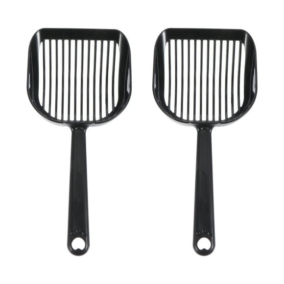 UPOUART 2Ud Handheld Cat Litter Scooper Negro Con De Malla Para Recolectar Arena Fácil