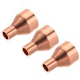 thumbnail image 1 of Unique Bargains Raccord Réducteur en Cuivre avec Embout Anti-Sueur, 1/4 x 5/8 Pouce ID pour Adaptateur de Réfrigération HVAC, Lot de 3, 1 of 5