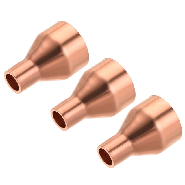 Unique Bargains Raccord Réducteur en Cuivre avec Embout Anti-Sueur, 1/4 x 5/8 Pouce ID pour Adaptateur de Réfrigération HVAC, Lot de 3